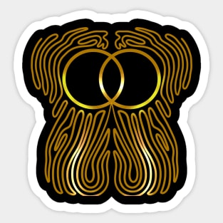 The gold twins Sticker